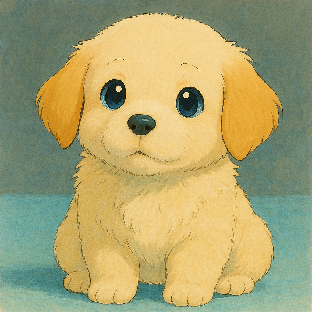 Illustration of a serene Ghibli-style village.